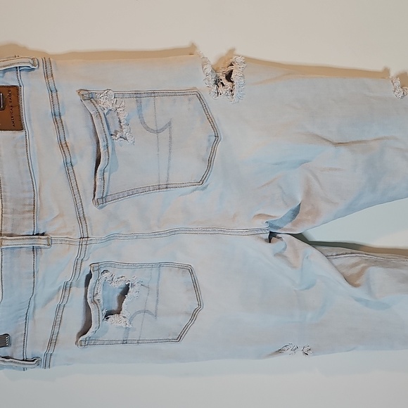 American Eagle Super Stretch Size 14 Light Wash High Rise Jeggings - Picture 4 of 8